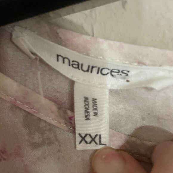 2X Maurices Women's Plus Size Roll Sleeve Blouse - Picture 2 of 4